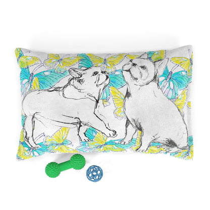 Dogi Butterfly Flutter Pet Bed, Yellow and Aqua