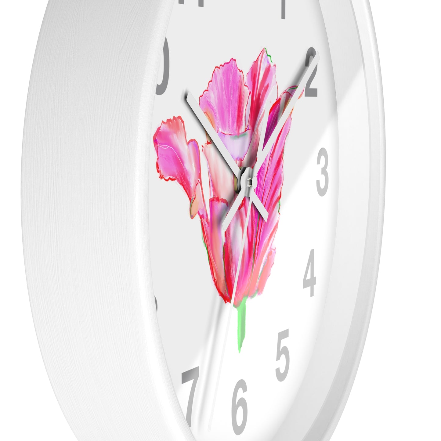 Tulip Love Wall Clock Pink Tulip