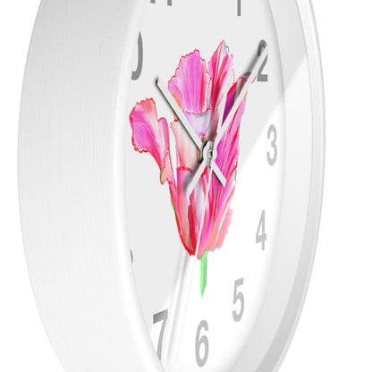 Tulip Love Wall Clock Pink Tulip