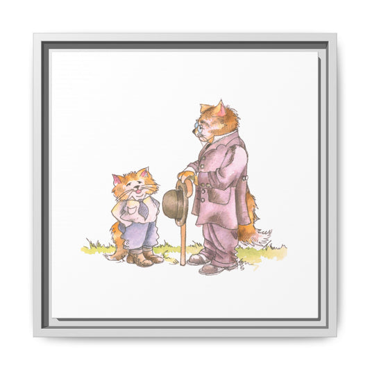 Kitty Fun Matte Canvas Framed