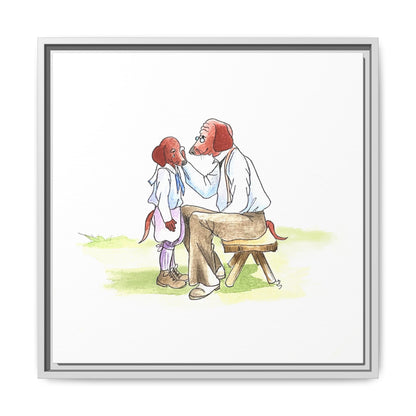 Dogi Fun Matte Canvas Framed