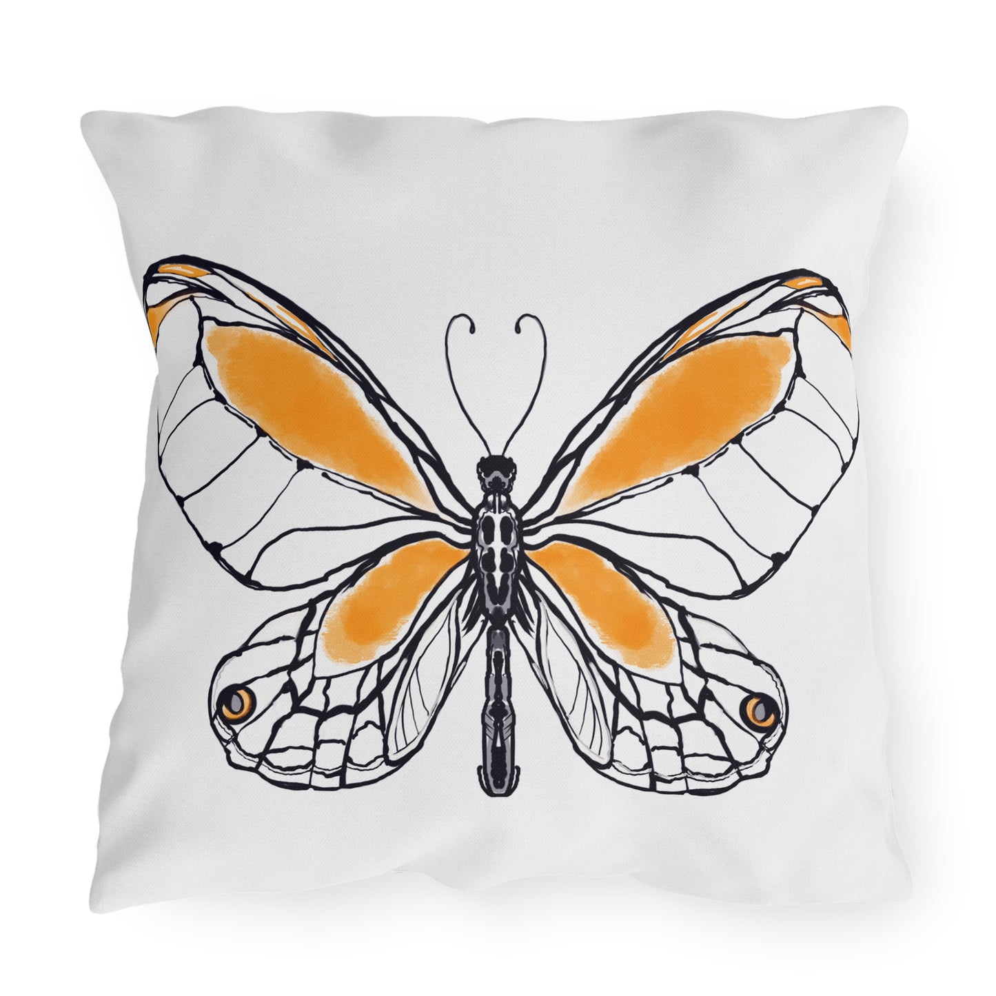 Outdoor Pillows Lulu Butterflies Orange