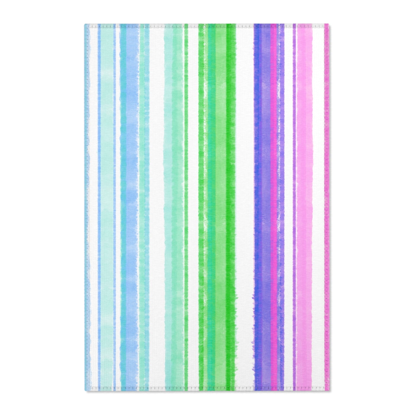 Watercolor Stripes Area Rug