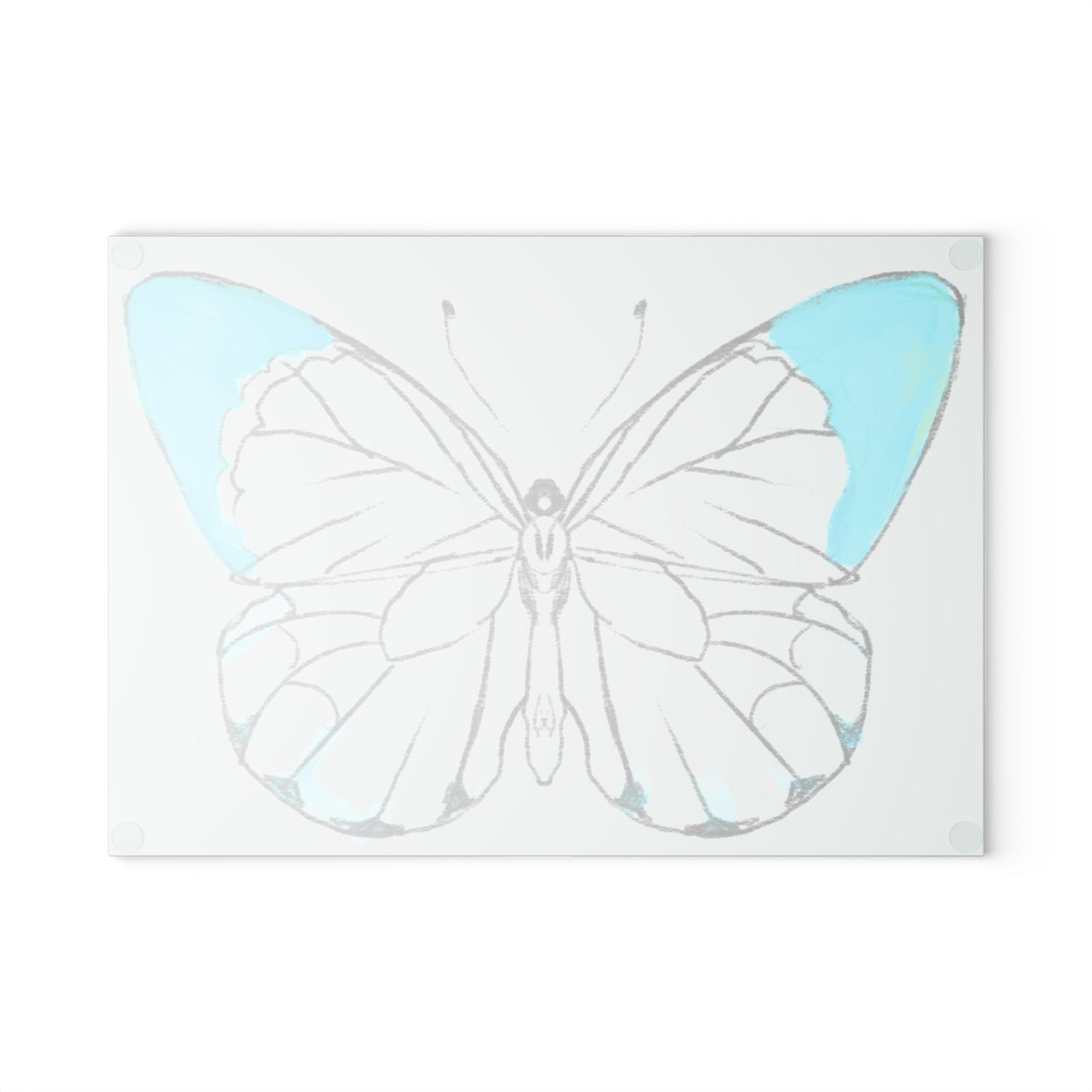 Chroma Glass Cutting Board Aqua