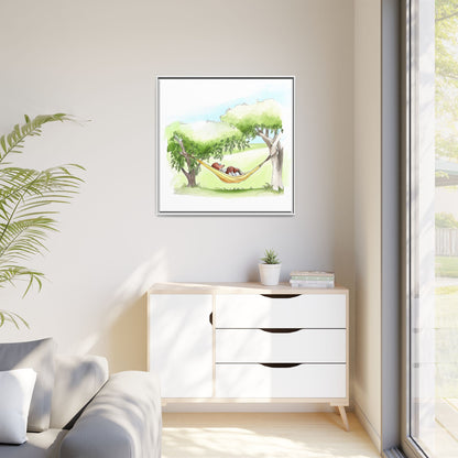 Dogi Fun Matte Canvas Framed