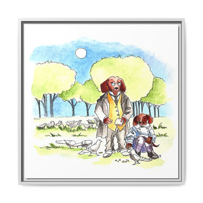 Dogi Fun Matte Canvas Framed