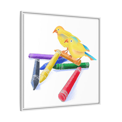 Jolly Birds Matte Canvas Framed