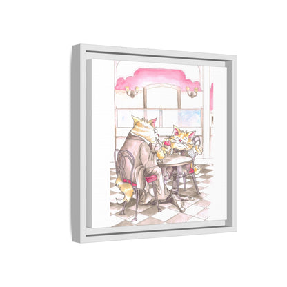 Kitty Fun Matte Canvas Framed
