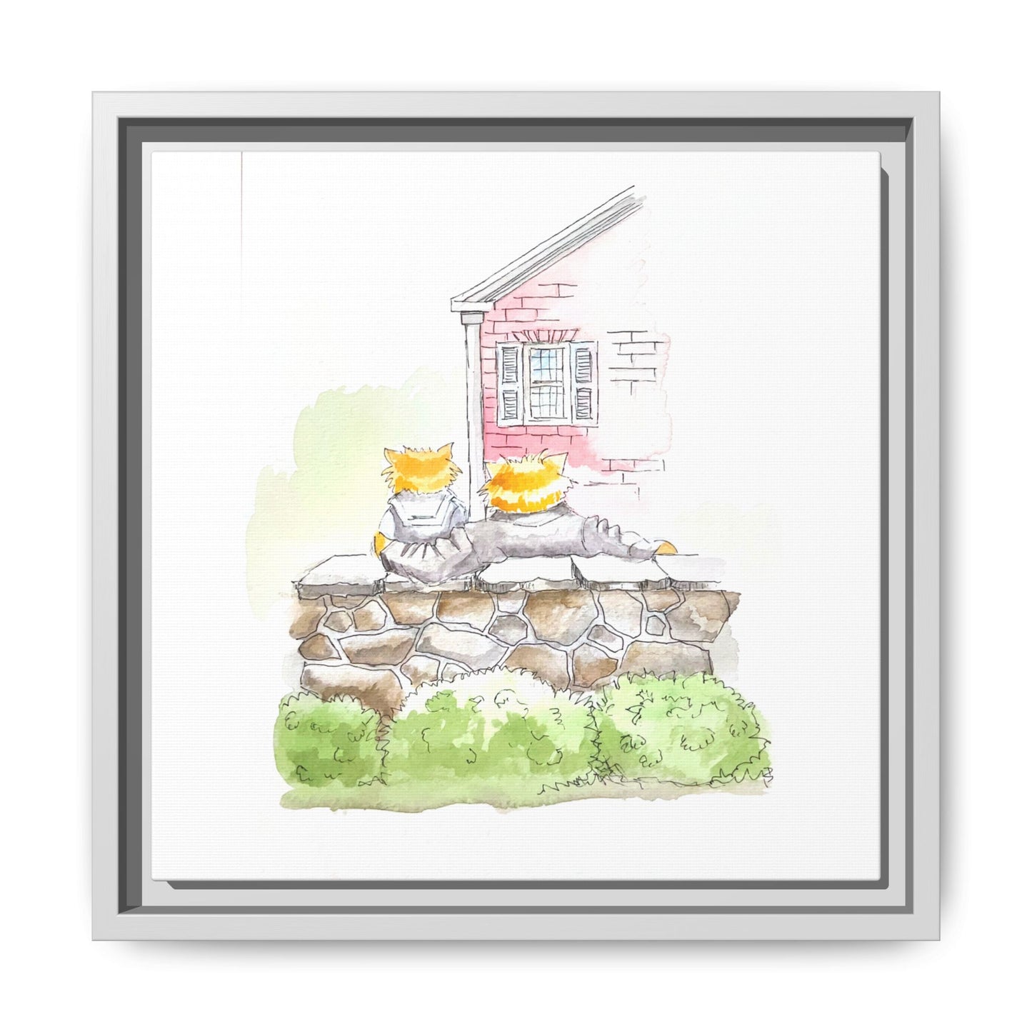 Kitty Fun Matte Canvas Framed