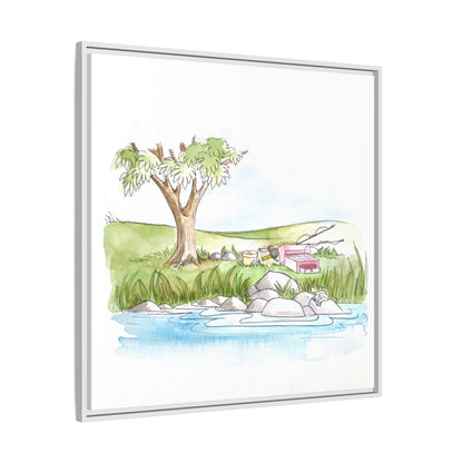 Kitty Fun Matte Canvas Framed