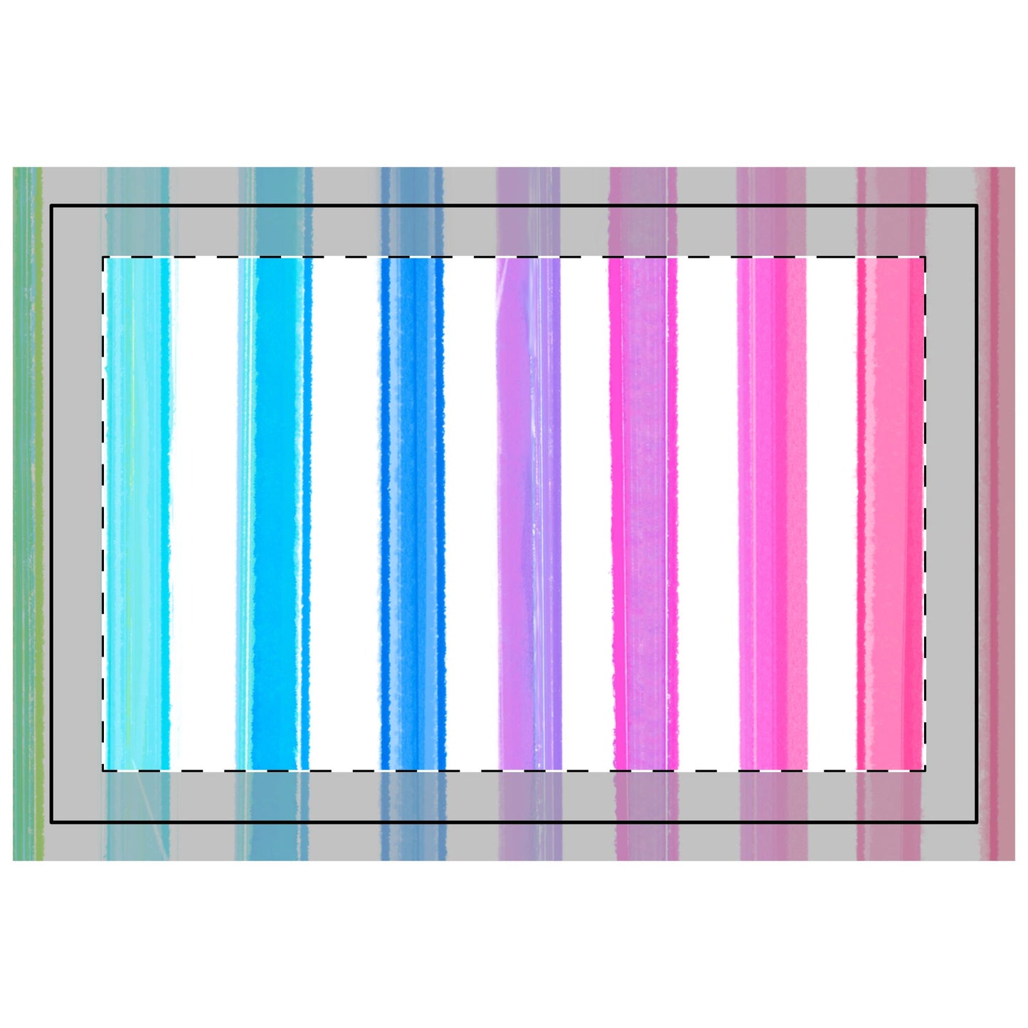 Quilted Placemat Watercolor Stripes B