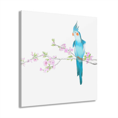 Jolly Birds Acrylic Prints (French Cleat Hanging) teal