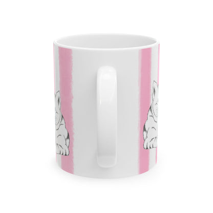 Kitty Fun with Pink Stripes