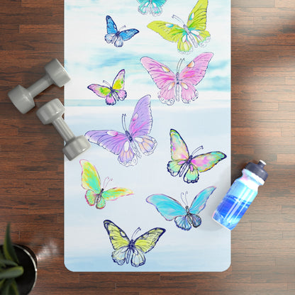 Rubber Yoga Mat Joyful Flutter Journey