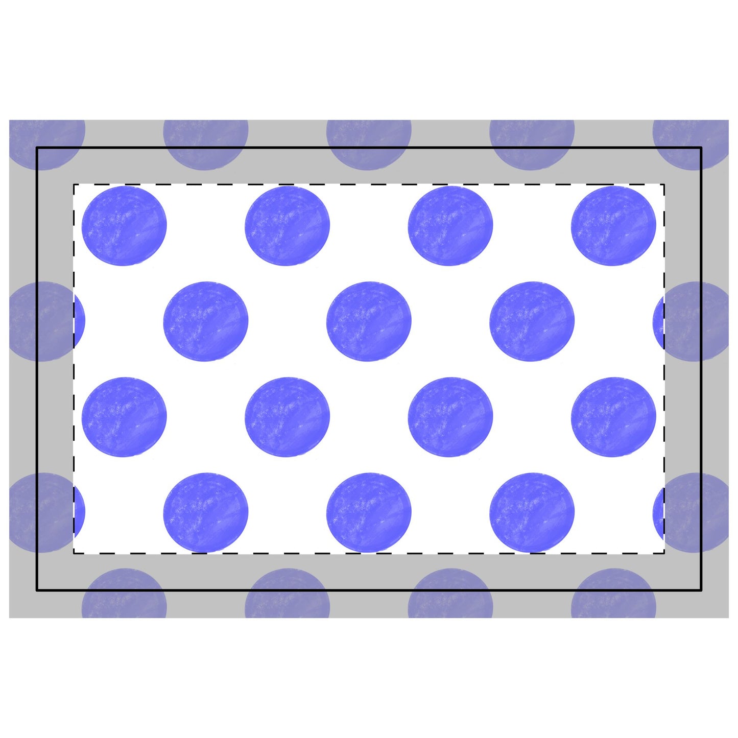 Polka Dot Polyester Quilted Placemat- Polka Dot Ultra Marine
