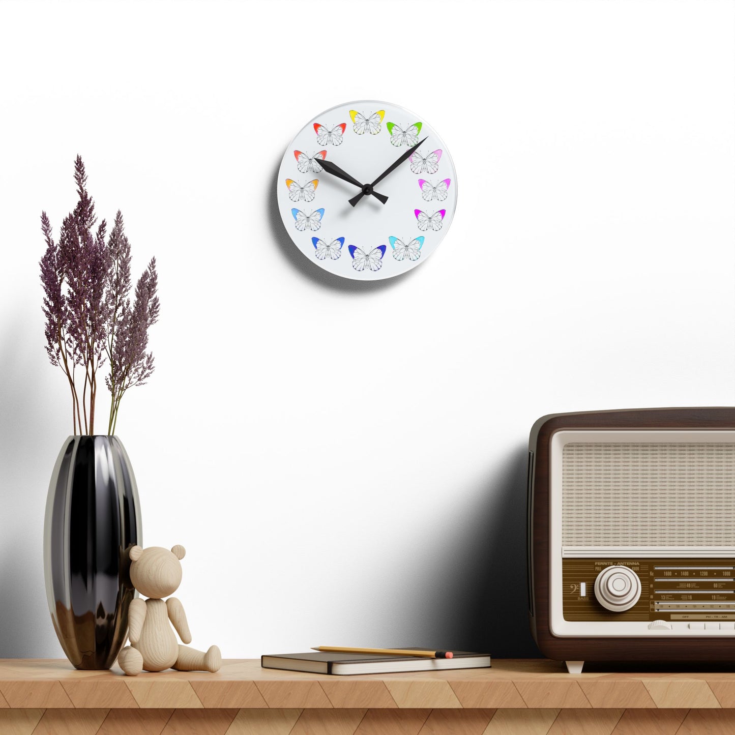 Butterfly Chroma Acrylic Wall Clock