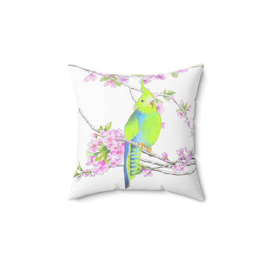 Jolly Birds Spun Polyester Square Pillow