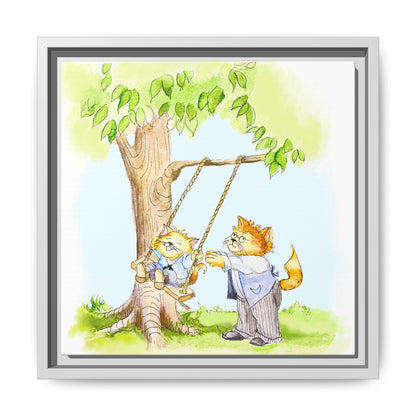 Kitty Fun Matte Canvas Framed