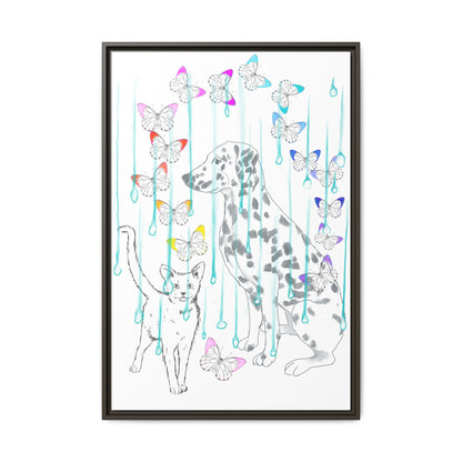 Butterfly Chroma Rain and Shine Matte Canvas, Framed (White)