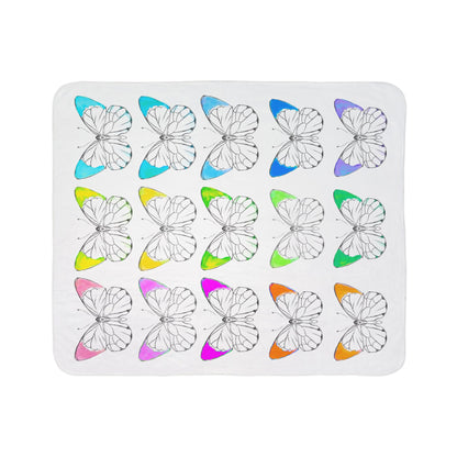 Fleece Sherpa Blanket Chromatic Flutter