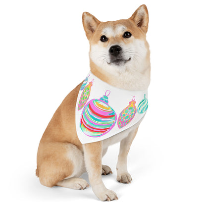 Pet Clothing Bandana Collar  Christmas Jolly Woofs