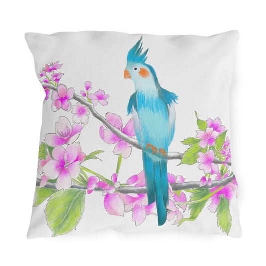 Outdoor Pillows Birdies & Cherry Blossom Branches
