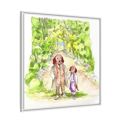 Dogi Fun Matte Canvas Framed