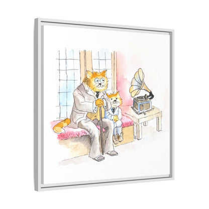Kitty Fun Matte Canvas Framed