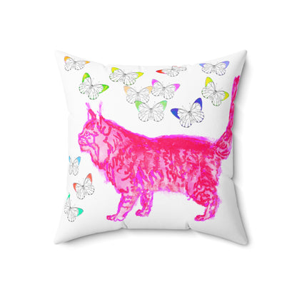Colorful Cats & Dogs Polyester Square Pillow A heart must...