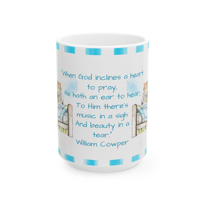 Kitty Fun Mug “When God inclines…”