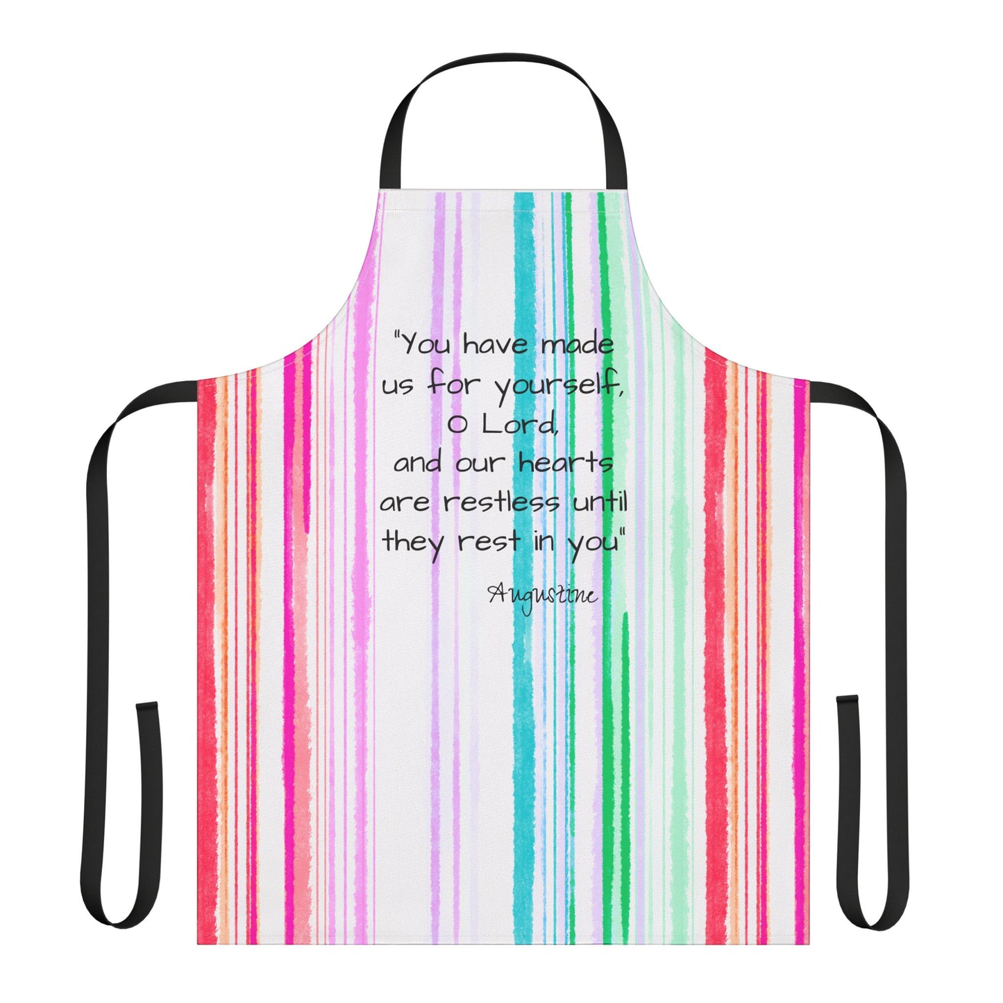 Watercolor Stripes Apron Our Hearts our restless