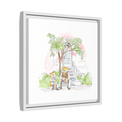 Kitty Fun Matte Canvas Framed