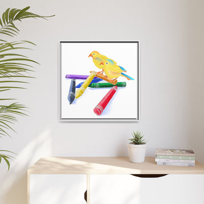 Jolly Birds Matte Canvas Framed