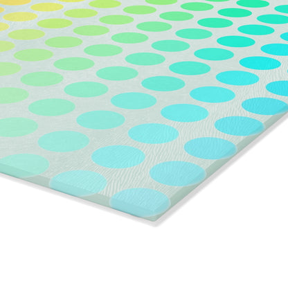 Glass Cutting Boards  Rainbow Polka Dots