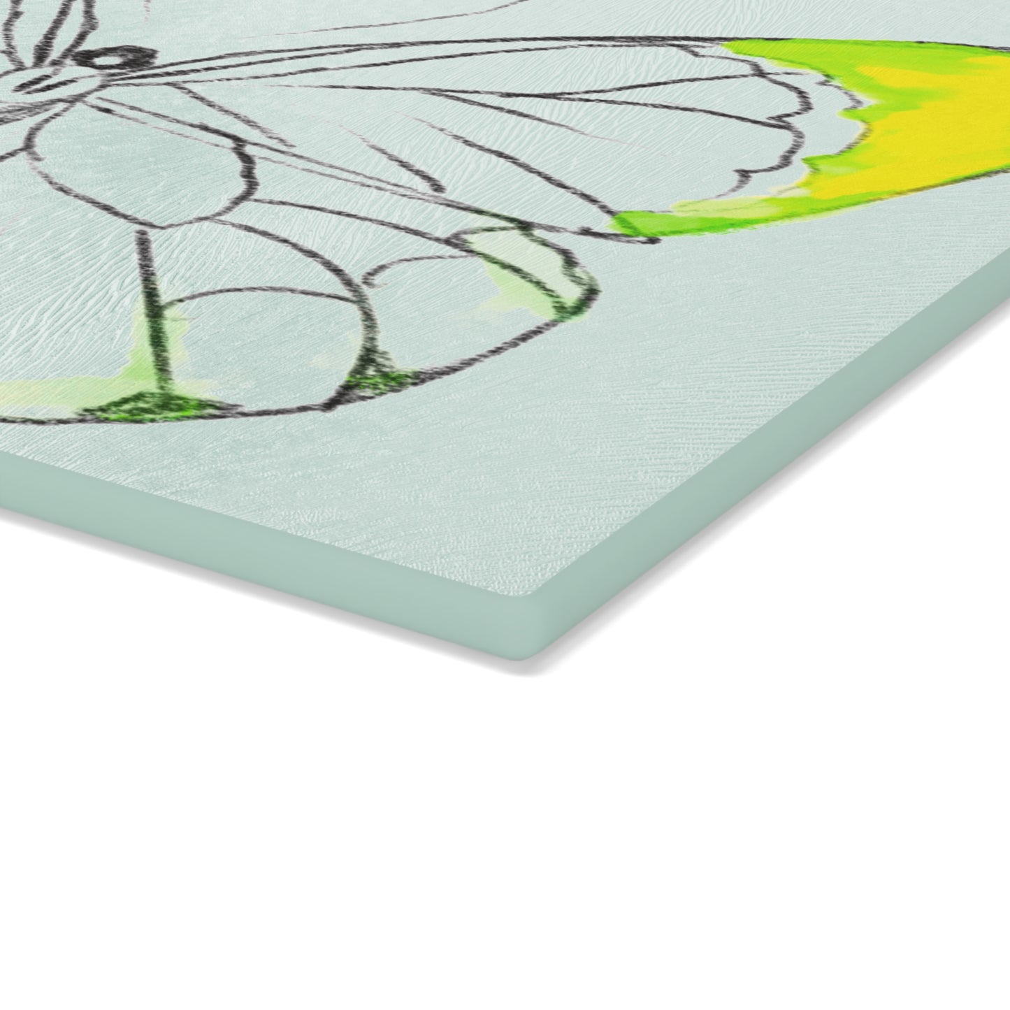 Chroma Glass Cutting Board Yellow Green