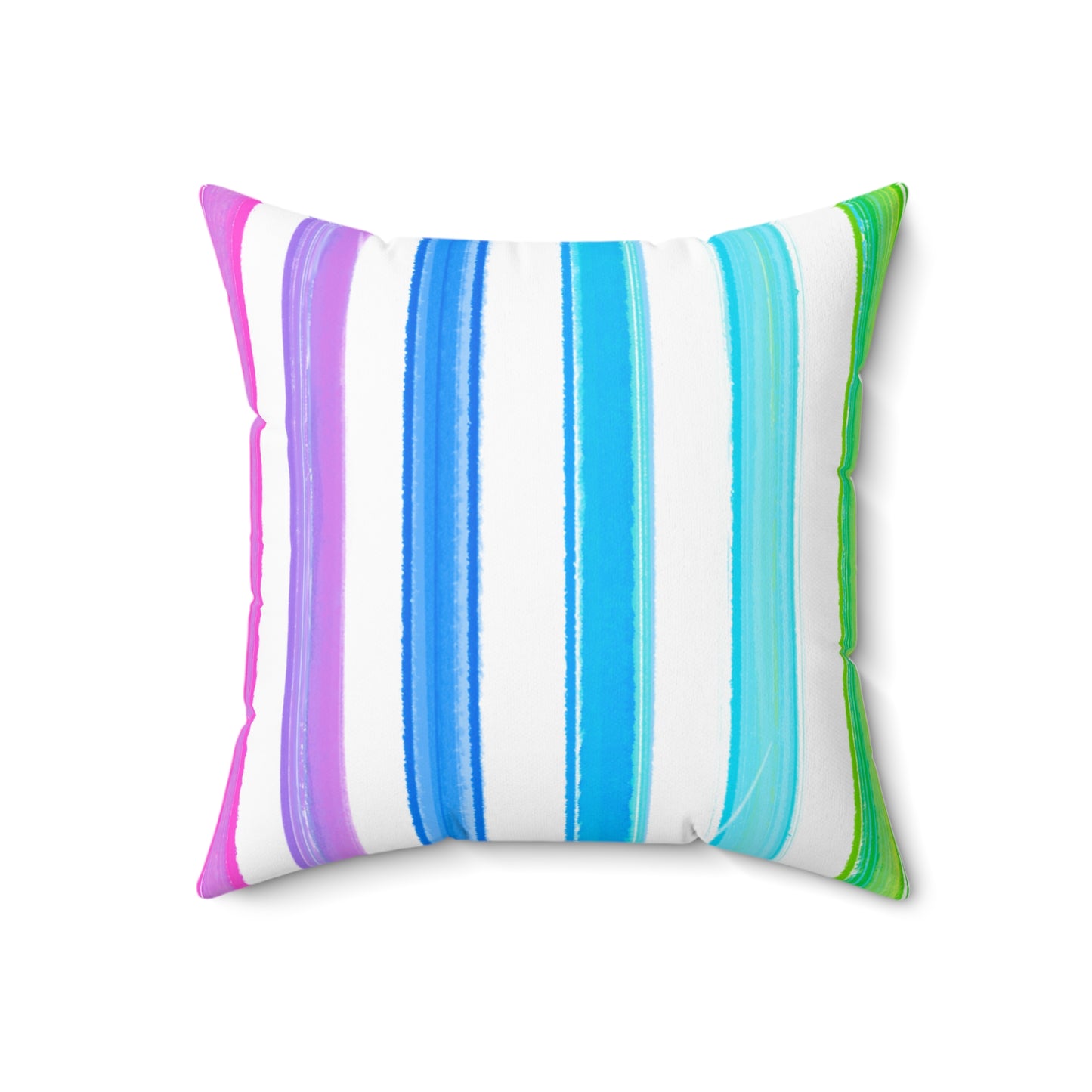 Square Pillow Watercolor Stripes