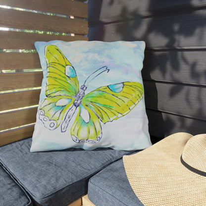 Outdoor Pillows Butterfly Yellow