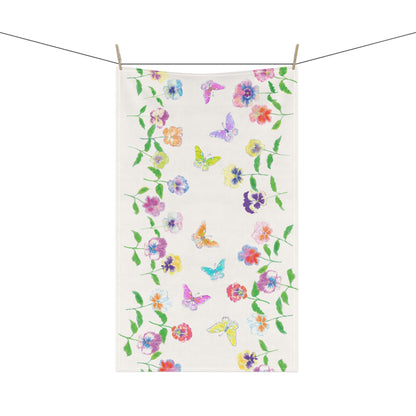 Flower Fun Tea Towel Pansy