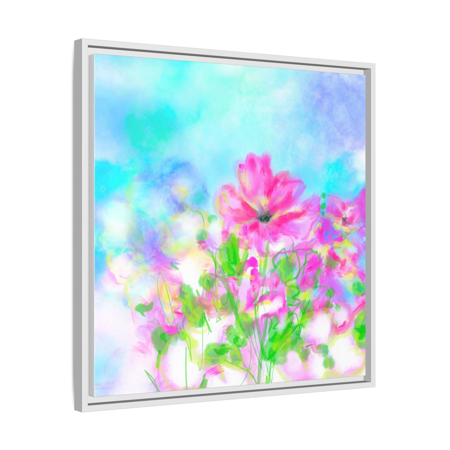 Flower Fun Framed Matte Canvas