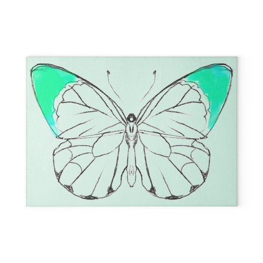 Chroma Glass Cutting Board Blue Green