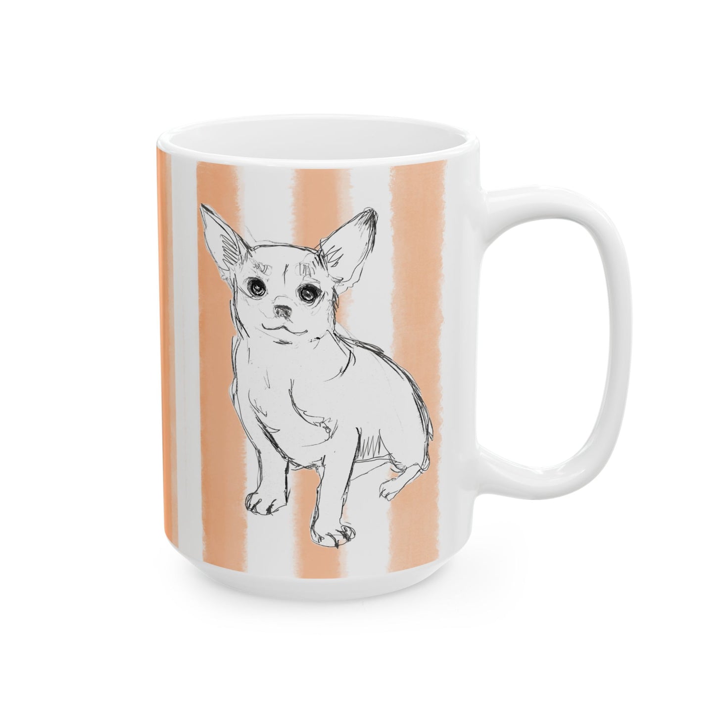 Dogi Fun Mug with Orange Stripes
