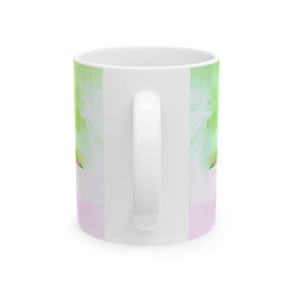 Zinnia Color Splash Mug Green “Dare to Be Brave”