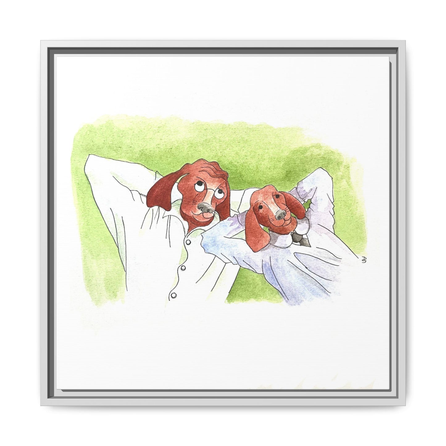 Dogi Fun Matte Canvas Framed