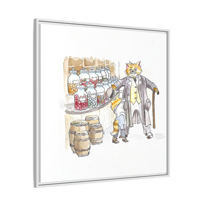 Kitty Fun Matte Canvas Framed