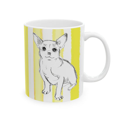 Dogi Fun Mug with Yellow Stripes
