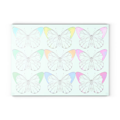 Glass Cutting Boards Rainbow Butterflies