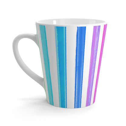 Watercolor Stripes Latte Mug