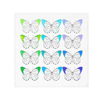 Face Towels Color Tipped Butterflies