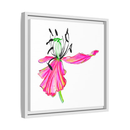 Dancing Tulips Matte Canvas, Framed (Multi-color) Raspberry