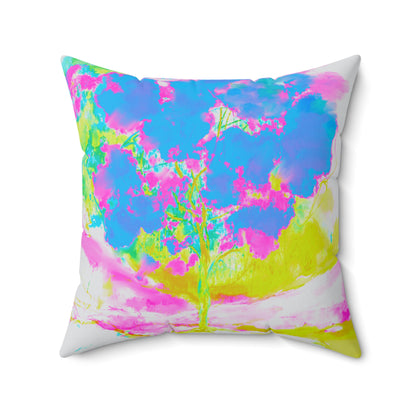 Flower Fun  Pansy Spun Polyester Square Pillow